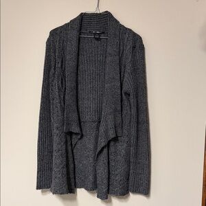 89th & Madison Charcoal Open Front Cardigan